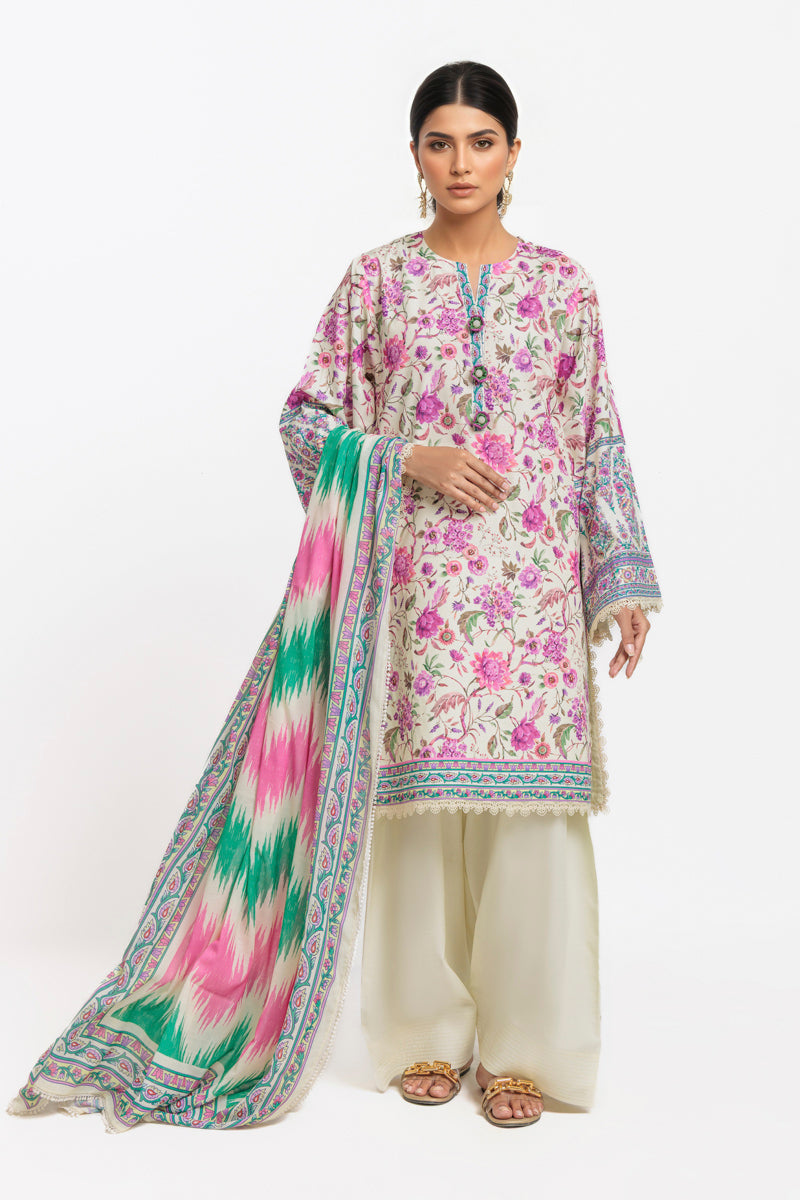 Khaadi Heritage - 3 PCs Printed Bana Dora Lawn Unstitched Collection
