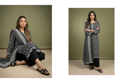 Salina Black & White Lawn Collection Vol-2 Design # 7
