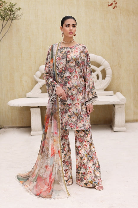 Bareeze Unstitched Lawn 90/70 Quality 3 Pieces