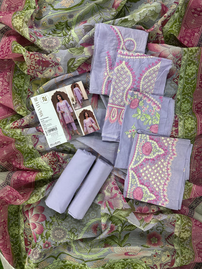 Zellbury Signature Unstitched 3PCs Collection D-C:- WUS25E30614
