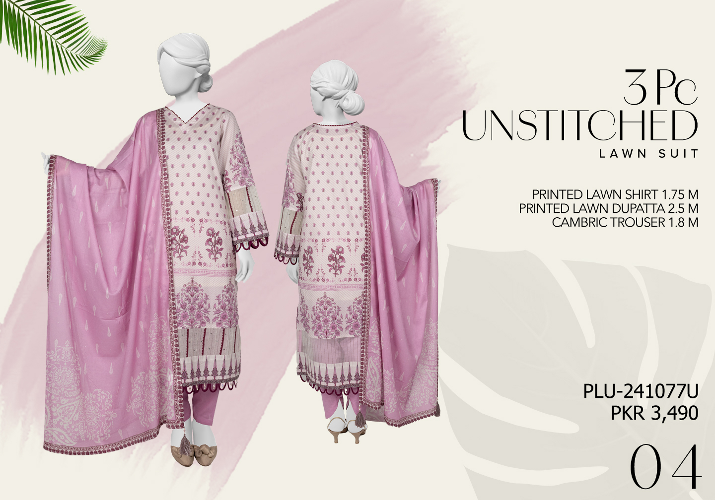 J• 100% Original Unstitched Lawn Norah Panjnad by Junaid Jamshed 3 Piece 🔥