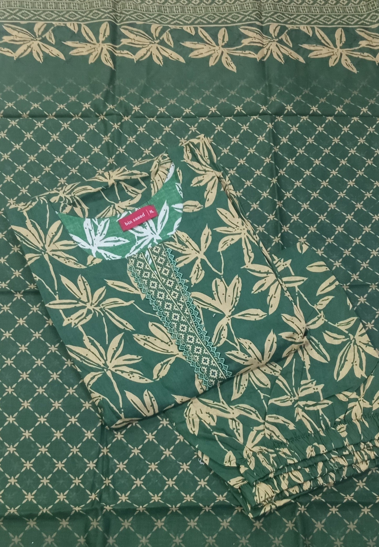 BIN SAEED STITCHED 3PCS COLLECTION D#12
