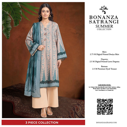 Bonanza Satrangi Elora 3 PCs Doriya Lawn Unstitched Collection