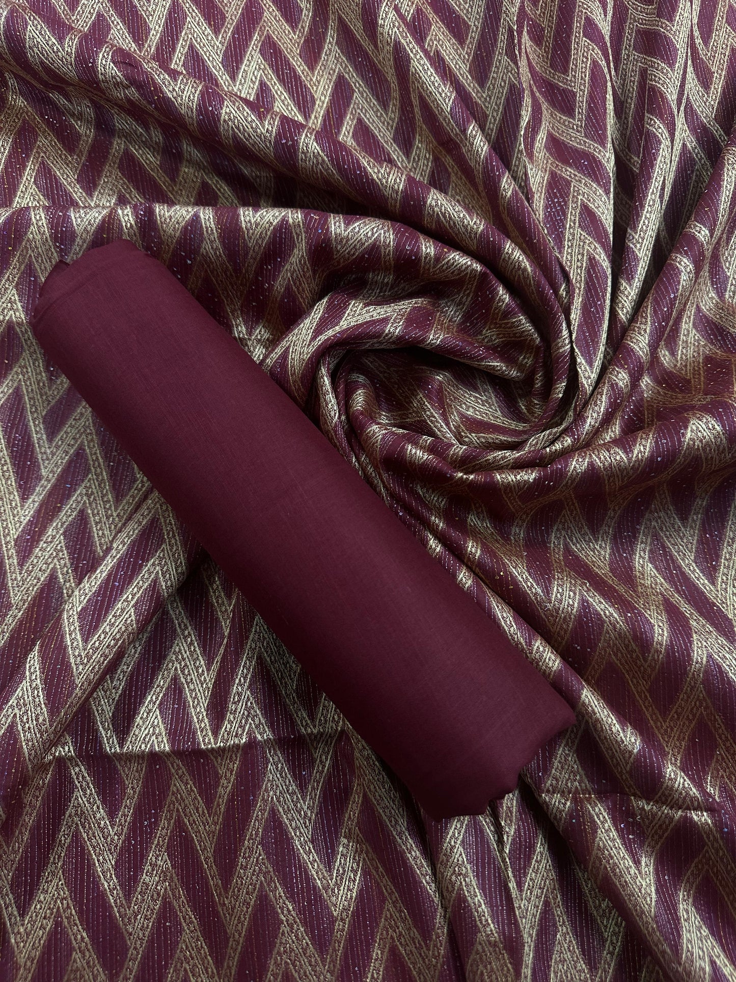 Sana Safinaz Maroon Jacquard 2 Pcs