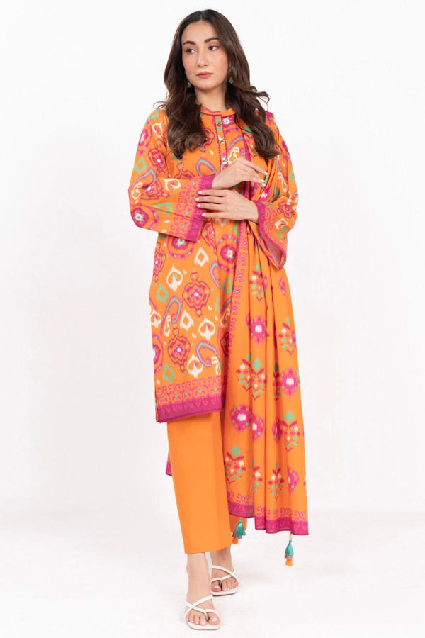 Alkaram Digital Printed Lawn 3 Piece 😉🧡