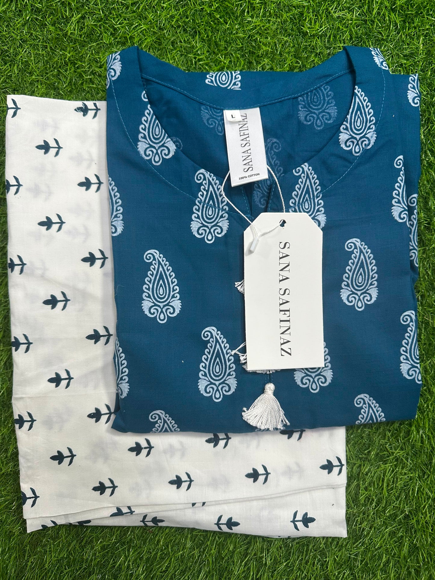 SanaSafinaz Stitched 2PCs Teal Blue
