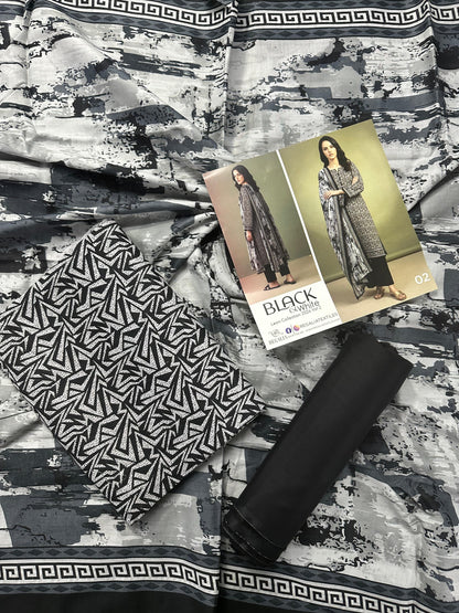 Salina Black & White Lawn Collection Vol-2 Design # 2