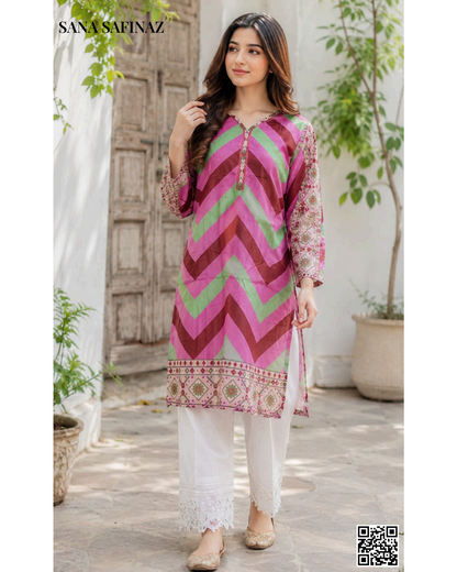 Sana Safinaz Green/Pink Stitched CordSet Collection