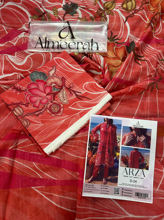 Almeerah ARZA – PRINTED D-24 2PC Premium Lawn Collection