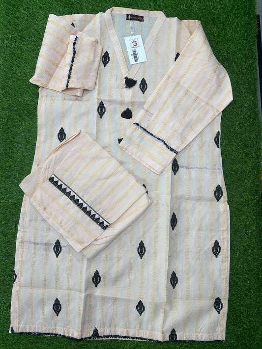 Binsaeed Stitched Emb 2Pcs