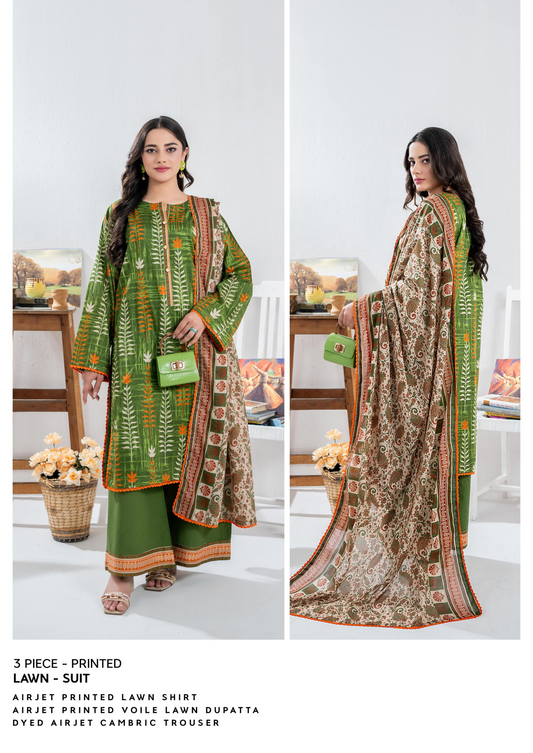 Zesh Unstitched Lawn 3 Piece 100% Original 🔥❤️
