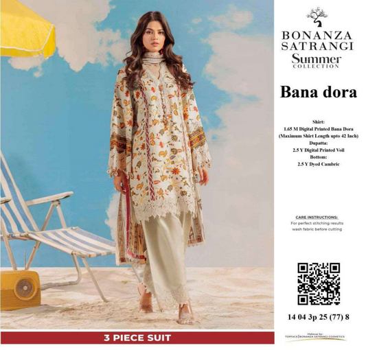 BONANZA DORIA LAWN UNSTITCHED 3 PIECE ⚡👌💜