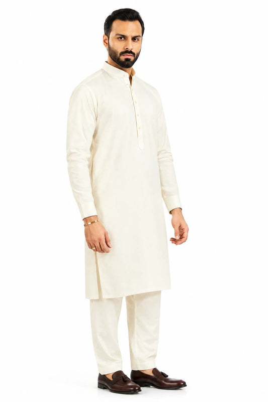 GulAhmed Off White Cotton Club