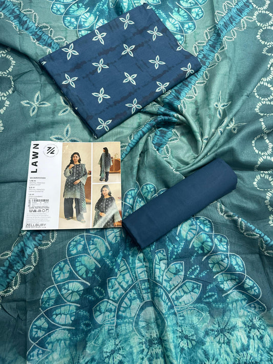 ZELLBURY Unstitched Lawn Collection 2026 Design # WUS26X30686