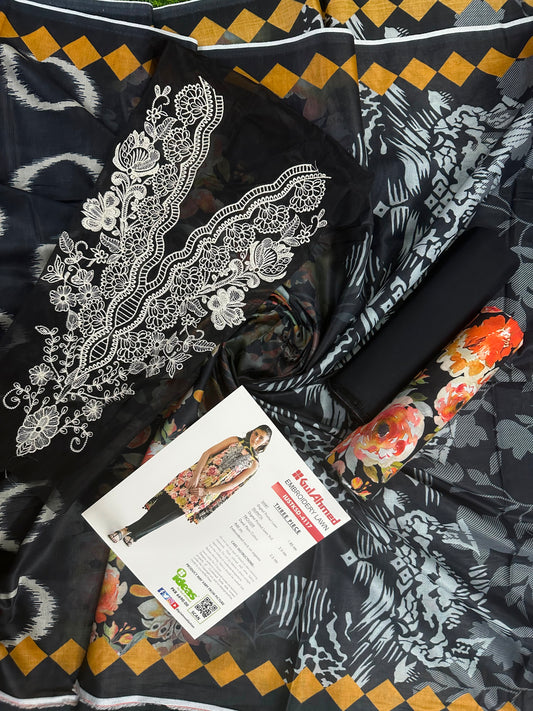 Gul Ahmed IUSTKSD-4117 Emb Lawn 3PCS