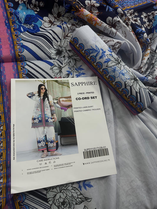Sapphire White 2Pcs Cord Set
