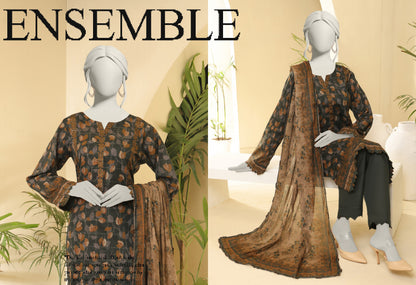 Almeerah Floral 💯% Original 3PC Unstitched In Wholesale Price