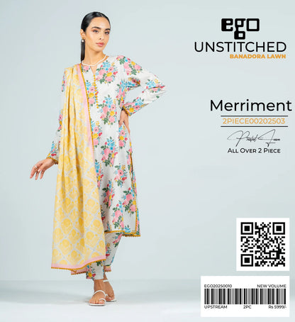 Ego Shirt Dupatta Lawn 2Pcs 🔥