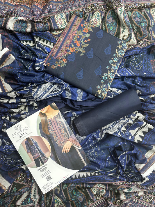 Salitex Eshal (D.C:-SSW8U3P439) 3Pcs Unstitched Printed Lawn Collection