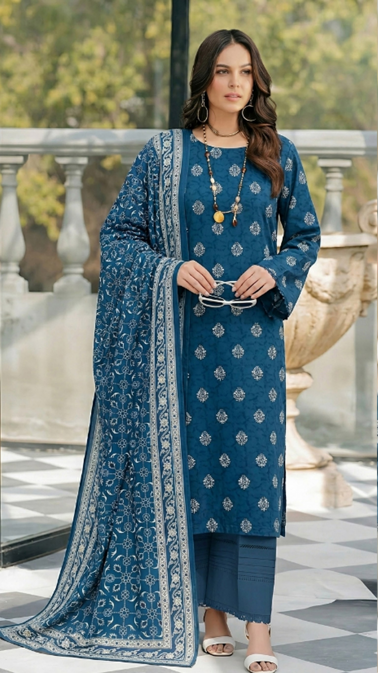 SHANAYA – AZURE MIRAGE 3PC UNSTITCHED COLLECTION