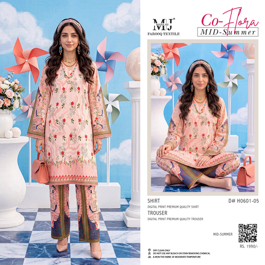 MJ CoFlora Pink-Black S+T 2Pcs D#05