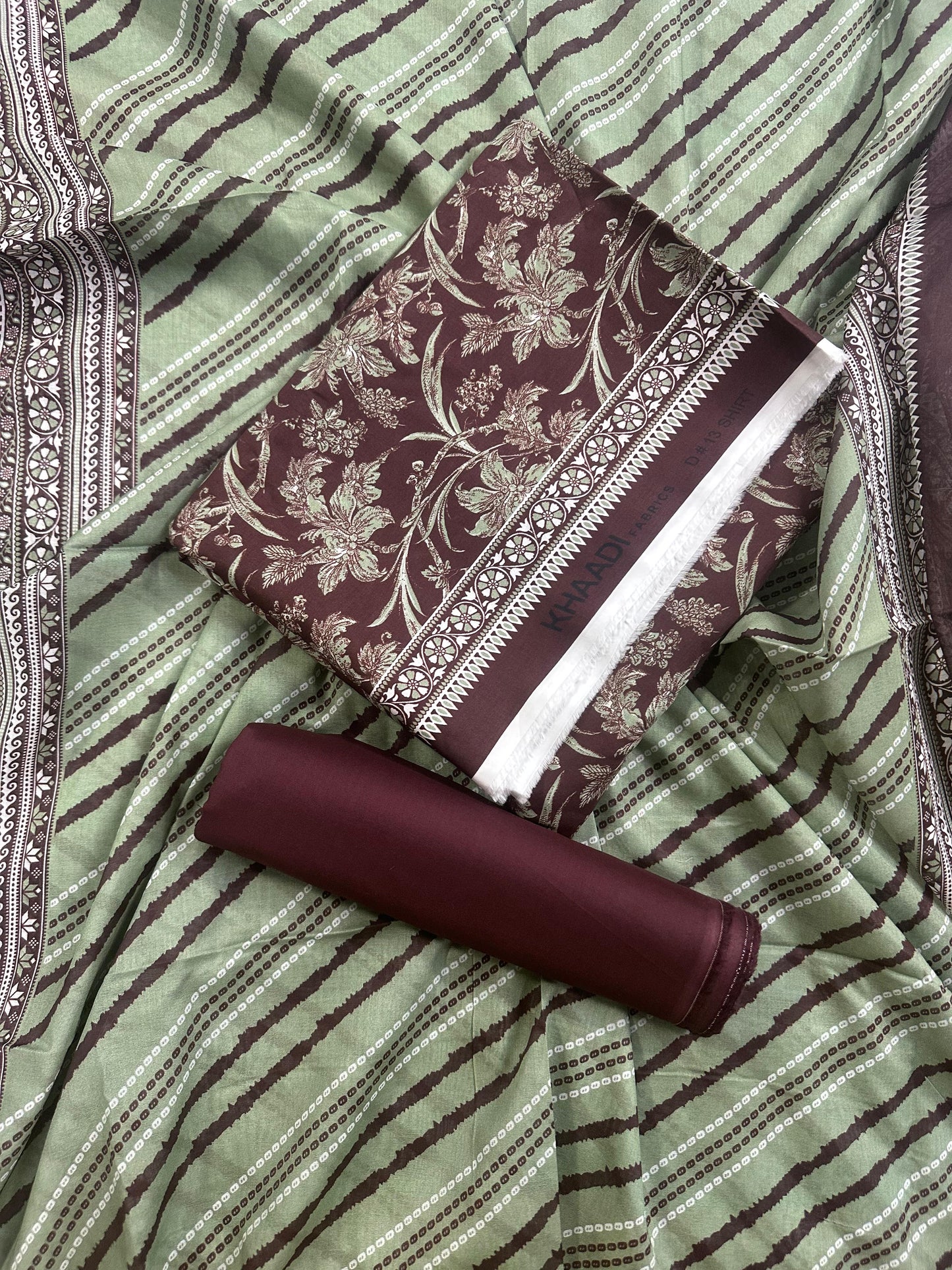 Branded Brown Printed 3Pcs