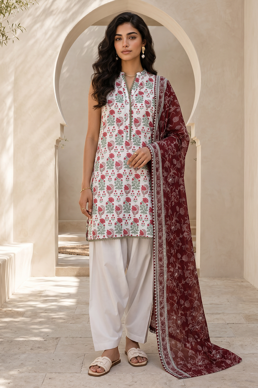 Zellbury (D.C:- WUS26X30885) Unstitched 3pcs Lawn Collection