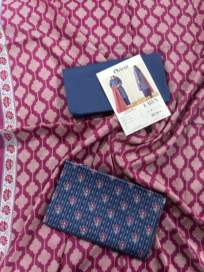 ✨ORIENT 100% ORIGINAL Unstitched Lawn 3 Piece✨ Design #OTL-25-546