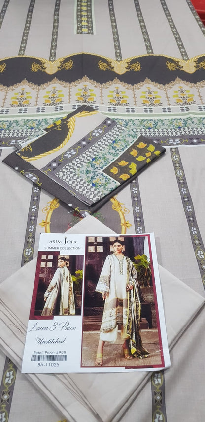Asim Jofa Lawn Printed 3PC In Wholesale Price