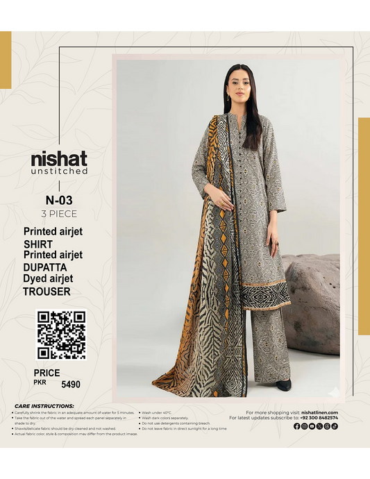 NISHAT UNSTITCHED LAWN 3PCS COLLECTION 2026 🔥❤️