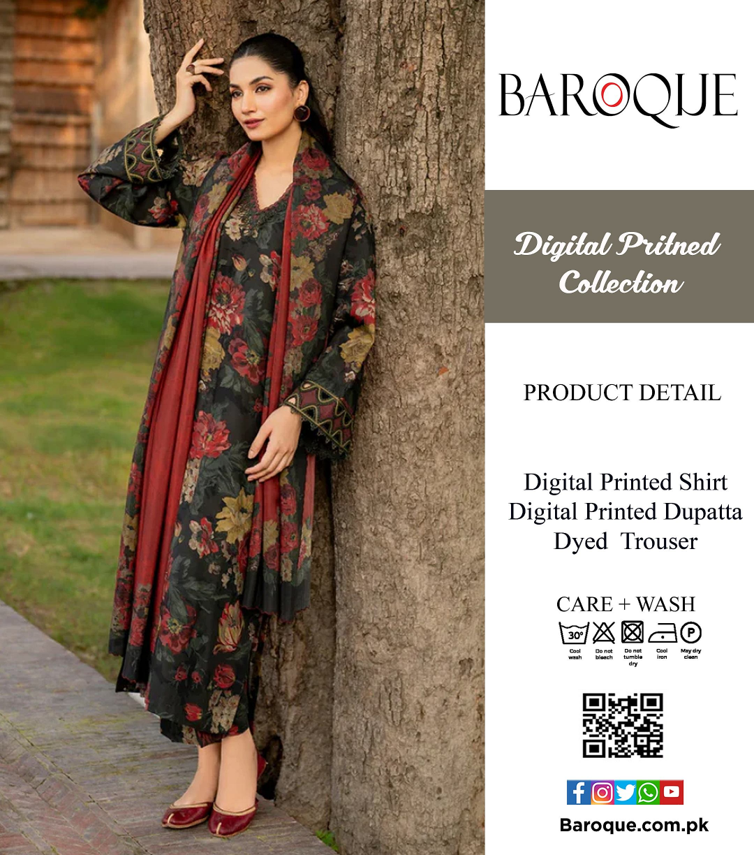 BARØQUE LAWN COPY 3 PIECE