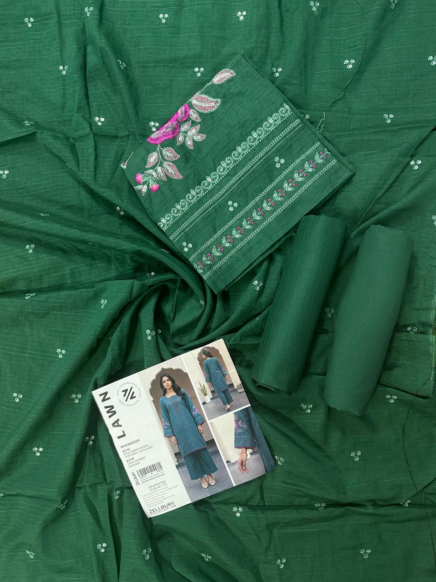 Zellbury D.C:-WUS26E21213  Embroidered Textured Lawn 2Pcs Collection