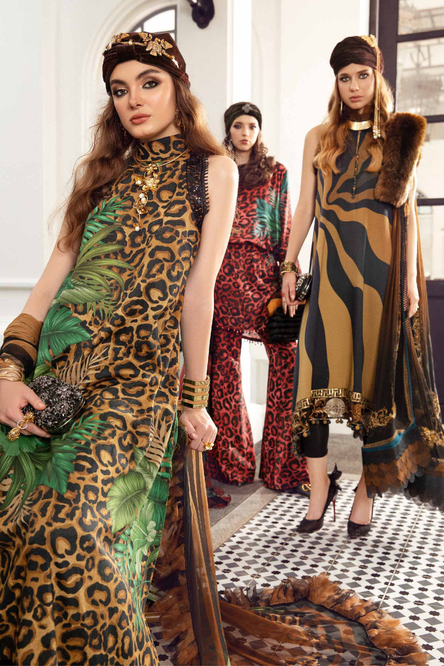 MARIA.B Premium Unstitched Collection Printed 3-Piece Suit