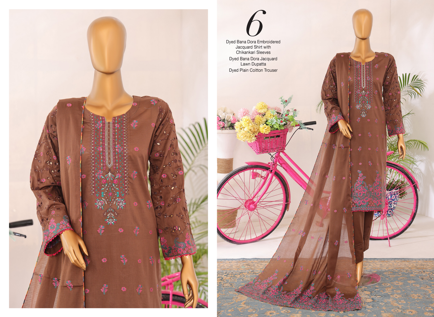 MTF MUSKAN JACQUARD 100% ORIGINAL CHIKENKARI SLEEVES 3PCS 👌🌼❤️
