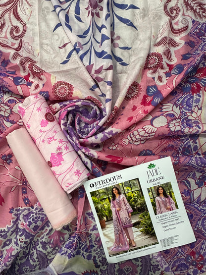 FIRDOUS JADE Pink 3-Piece