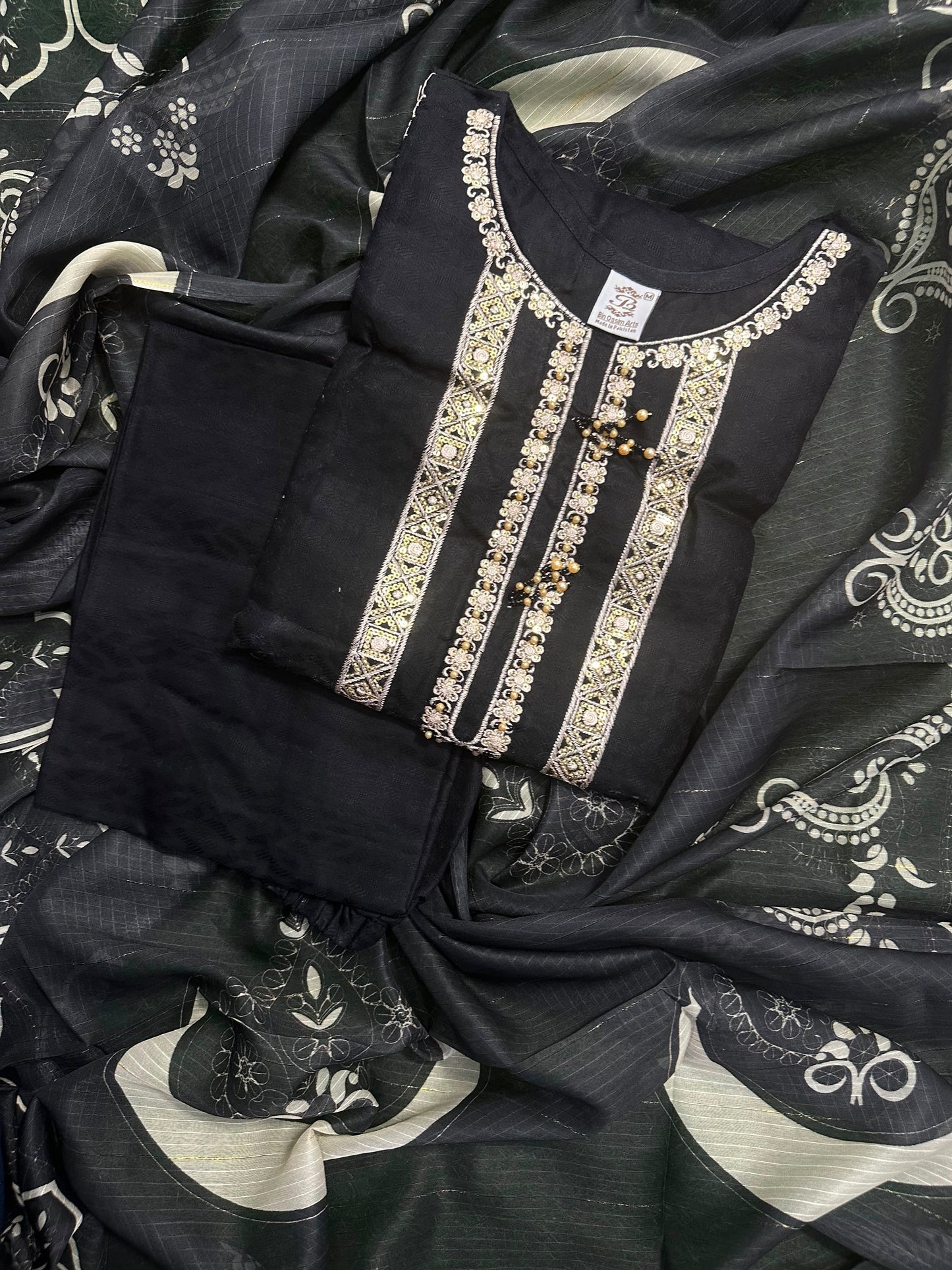 BQ EMBROIDERY STITCHED 3PCS RANDOMLY ANY COLOR/ ANY DESIGN