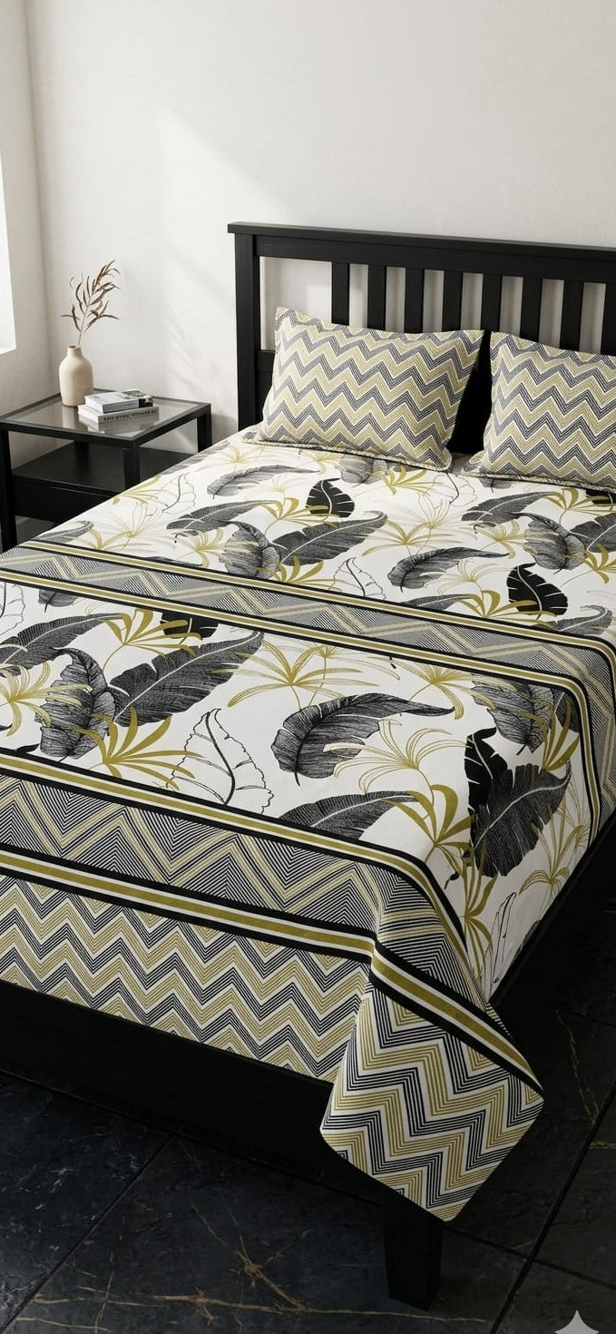 SALONIKA PURE COTTON BEDSHEETS Most Demanding Collection Full Printed King Size Bedsheets