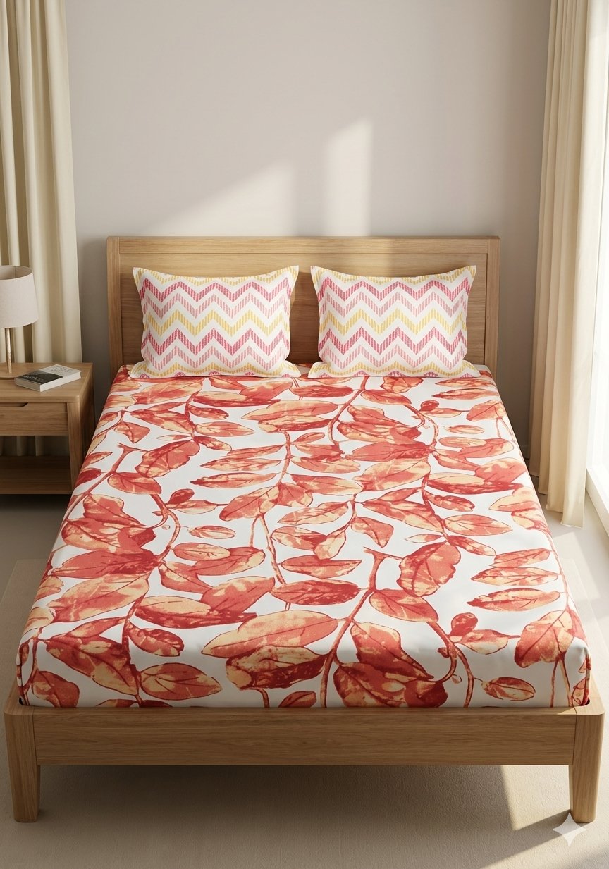 SALONIKA PURE COTTON BEDSHEETS Most Demanding Collection Full Printed King Size Bedsheets