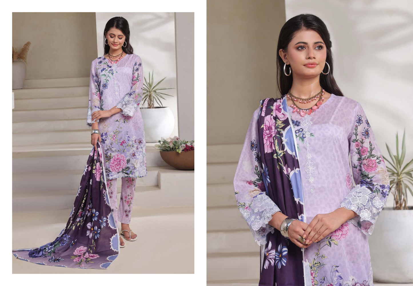 MOOSAJEE EMBROIDERY PATCH ORIGINAL CUTWORK LAWN 3PIECE 👌🔥