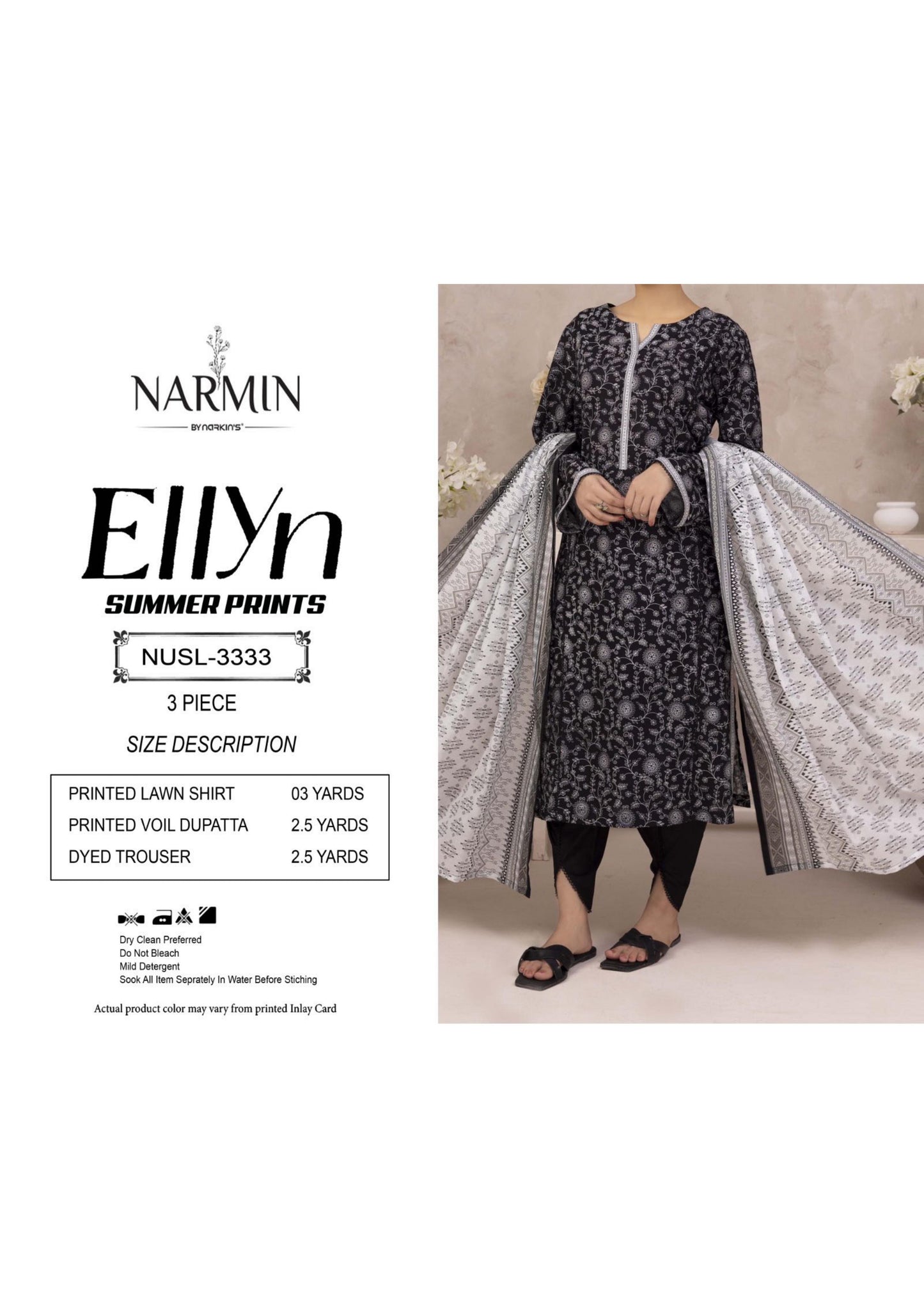 NARMIN Ellyn 100% Original Unstitched Lawn ❤️  by NARKINS