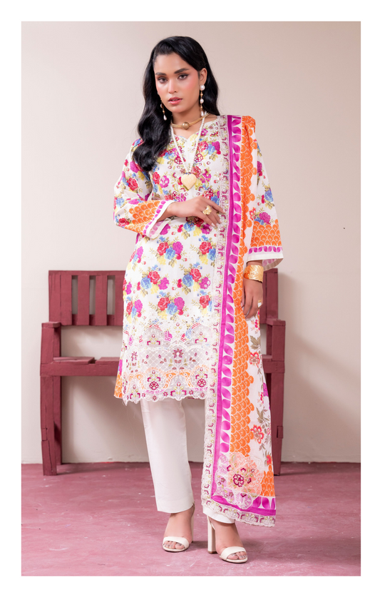 Amaira Pinky Luxury Embroidered Lawn 3 Piece Unstitched Collection