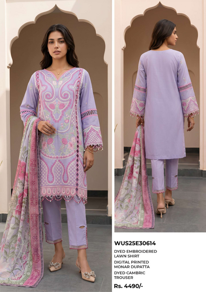 Zellbury Signature Unstitched 3PCs Collection D-C:- WUS25E30614