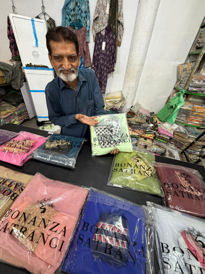 BONANZA SATRANGI PATCH EMBROIDERY LEFT OVER CHINA MATCHING MIX N MATCH 100% ORIGINAL