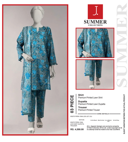 Junaid Jamshed Inspired J. Digital Printed Lawn 3 Piece Unstitched Collection
