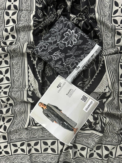 EGO BLACK (S+D) UNSTITCHED 2PCS DIGITAL PRINTED LAWN COLLECTION
