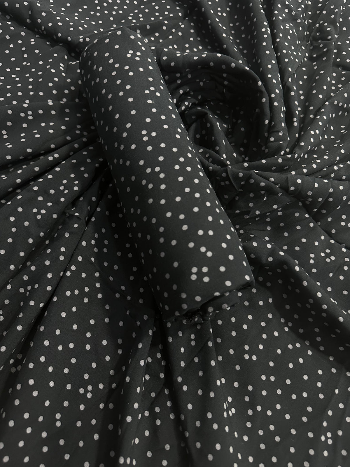 Digital Printed Black Linen Allover 2Pcs