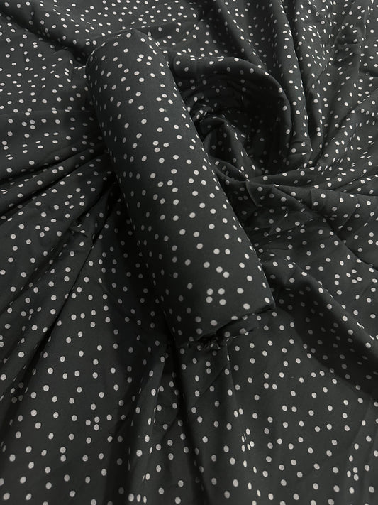 Digital Printed Black Linen Allover 2Pcs