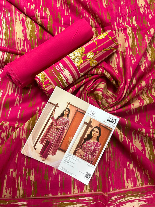Izhaan MJ - Pink D-05 3pcs Printed