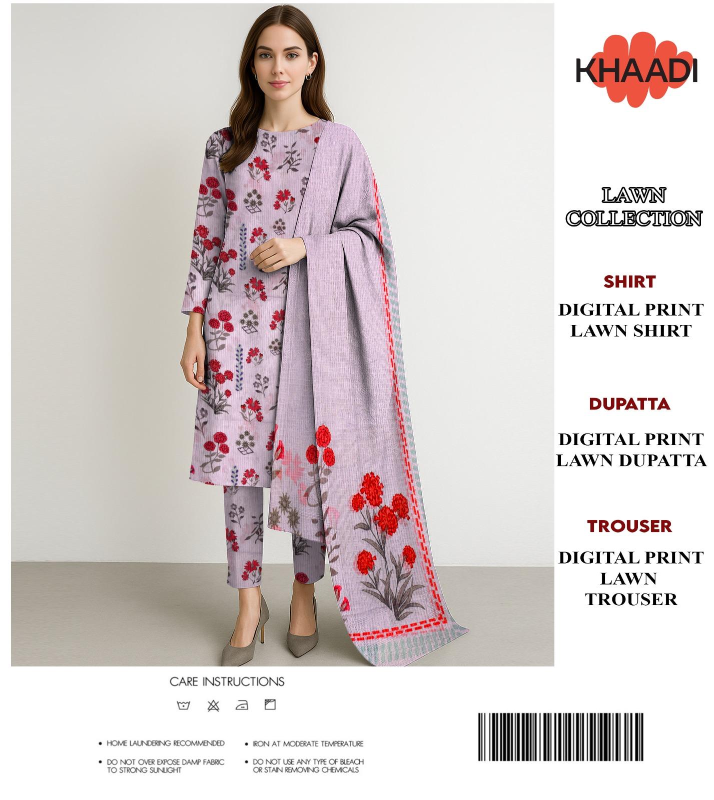 🔥 Khaadi Tanadora – Premium Luxury Collection 3PC🔥