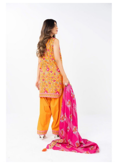 Alkaram Digital Printed Lawn 3 Piece 😉🧡